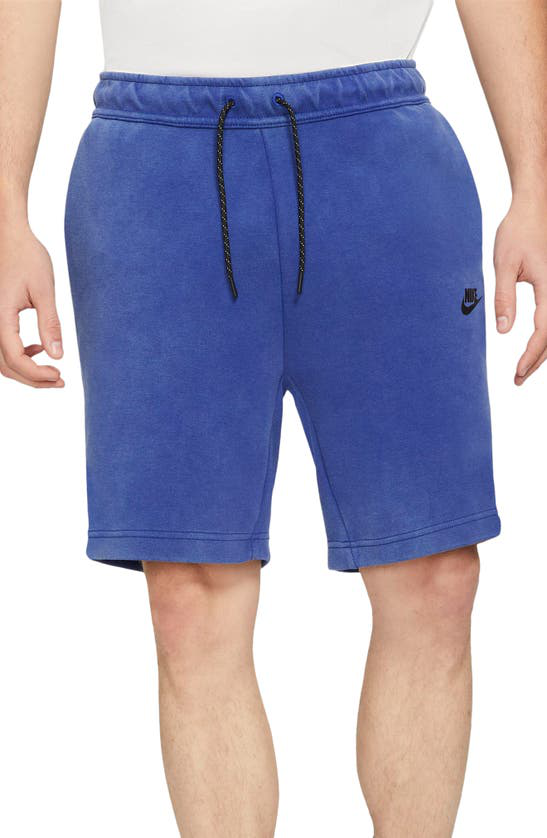 royal blue nike fleece shorts