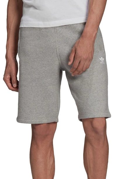 Shop Adidas Originals Essential Shorts In Medium Grey Heather