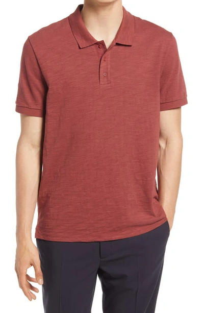 Shop Vince Classic Regular Fit Polo In Cinnamon