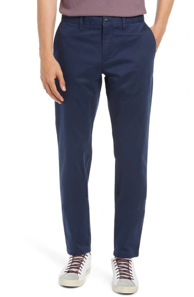 Shop Open Edit Skinny Fit Stretch Chino Pants In Navy Eclipse