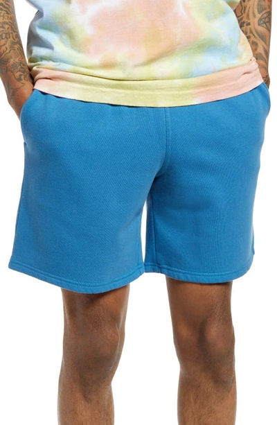 Shop Bp. Fleece Drawstring Shorts In Blue Vallarta