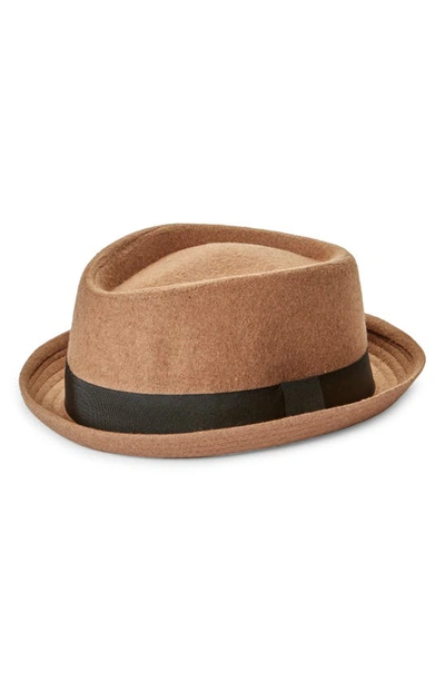 Shop Nordstrom Felted Fedora In Tan Combo