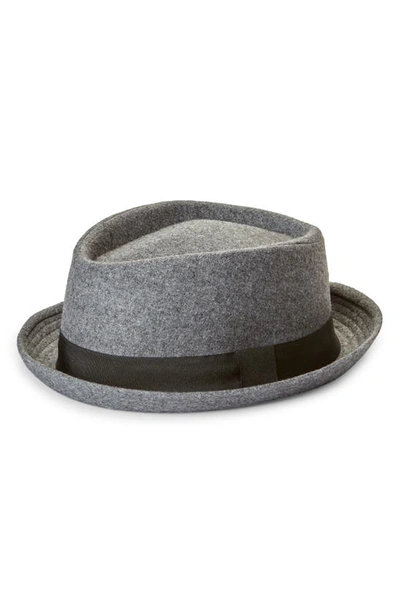 Shop Nordstrom Felted Fedora In Grey Combo