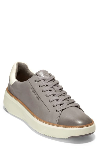 Shop Cole Haan Grandpro Topspin Sneaker In Dark Gray Leather