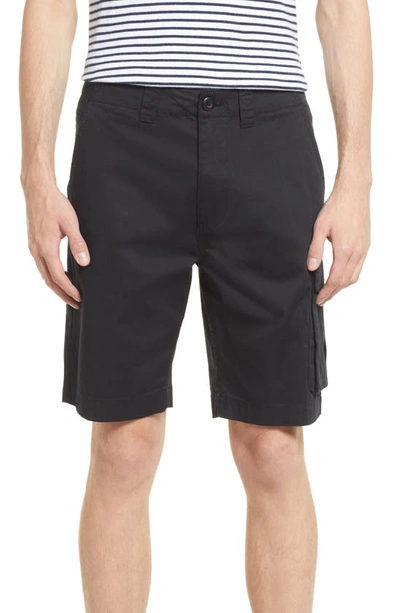 Shop Selected Homme Ricko Stretch Cotton Cargo Shorts In Black