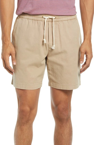 Shop Marine Layer Saturday Shorts In Faded Khaki