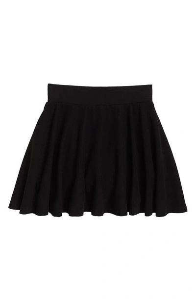 Shop Nordstrom Kids' Organic Cotton Knit Skater Skirt In Black