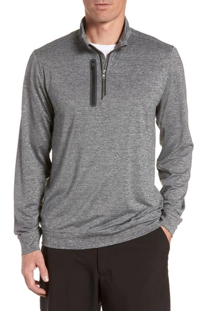 Shop Cutter & Buck Stealth Regular Fit Half Zip Pullover In Elemental Grey