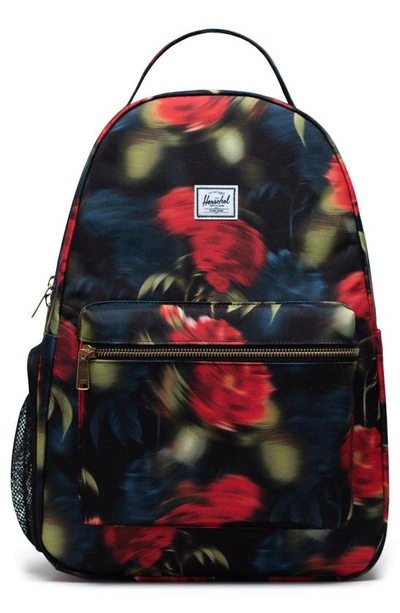 Shop Herschel Supply Co Nova Sprout Diaper Backpack In Blurry Roses