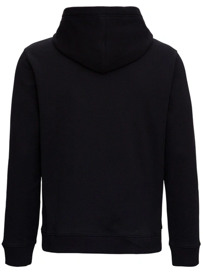 Shop Valentino Jersey Hoodie With Logo Print In Black