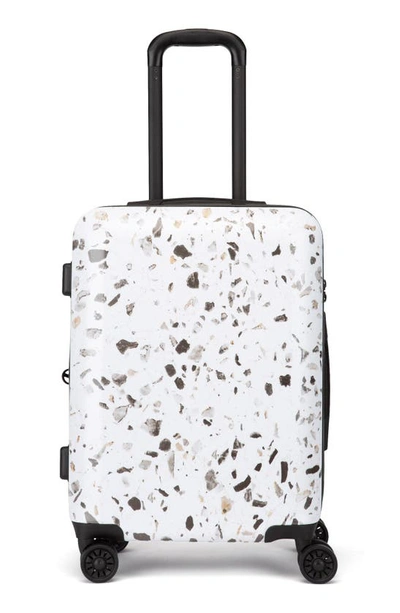 Shop Calpak Terrazzo 22-inch Hard Shell Spinner Carry-on Suitcase In Earth-multi