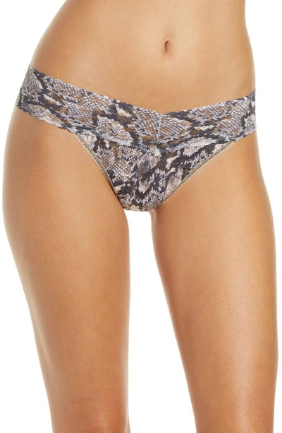 Hanky Panky Print Regular Rise Thong In Essential Python