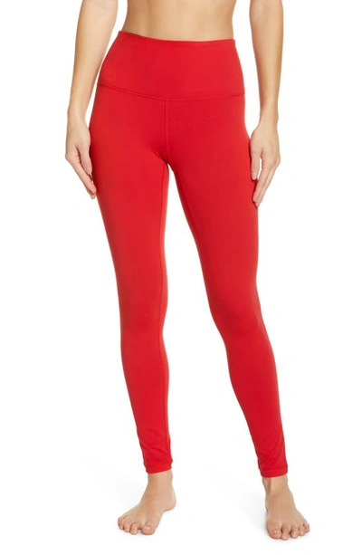 Shop Zella Live In High Waist Leggings In Red Couture