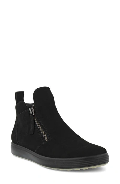 Shop Ecco Soft 7 Mid Top Sneaker In Black/ Black Nubuck