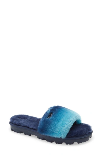 Shop Ugg Cozette Genuine Shearling Slipper In Blue Gradient