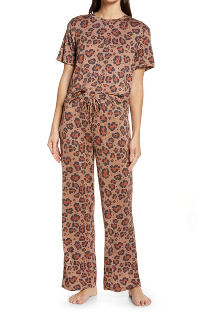 Shop Honeydew Intimates All American Pajamas In Brick Leopard