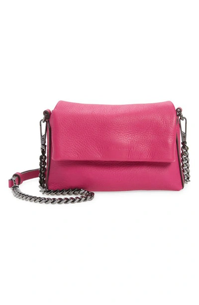 Shop Aimee Kestenberg Nordy Leather Mini Crossbody Bag In Fuchsia W Gunmetal