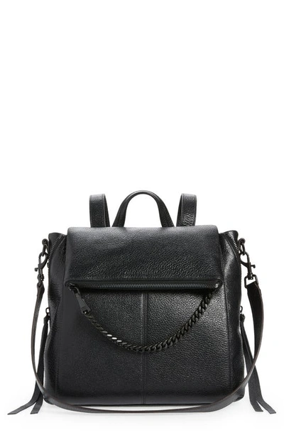 Shop Aimee Kestenberg No Bs Leather Backpack In Black W Shiny Black