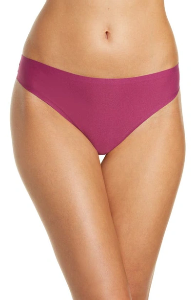 Shop Chantelle Lingerie Soft Stretch Thong In Grenadine