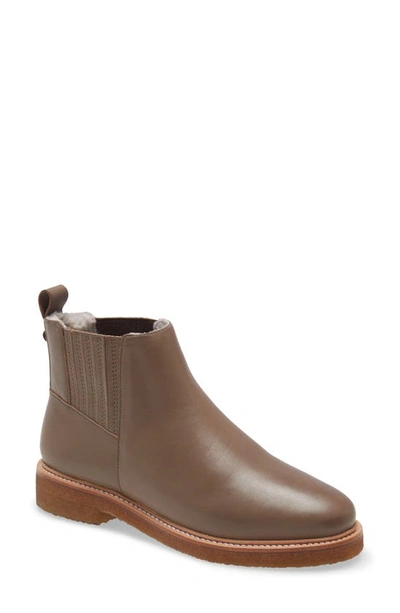Shop Botkier Chelsea Faux Shearling Lined Boot In Truffle Leather