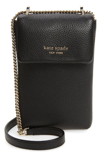Shop Kate Spade Bradley Pebbled Leather Crossbody In Black