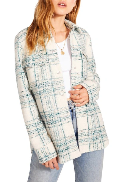 Bb Dakota By Steve Madden Bb Dakota Brixton Plaid Shirt Jacket In Forest Green