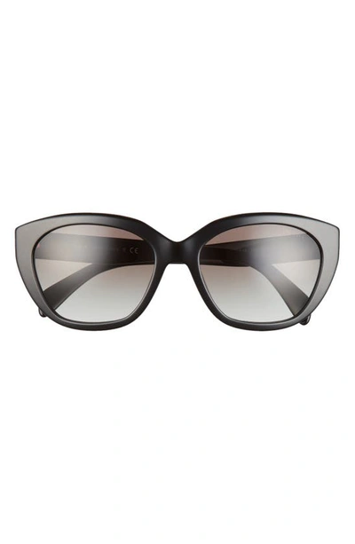 Shop Prada 56mm Gradient Cat Eye Sunglasses In Black/ Grey Gradient