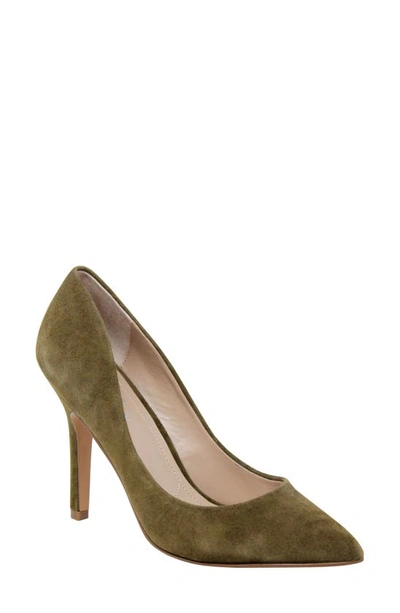 Shop Charles By Charles David Maxx Pointed Toe Pump In Khaki Suede
