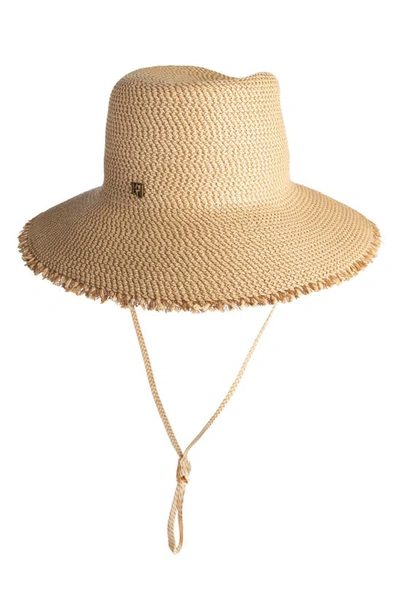 Shop Eric Javits Suncoast Ii Woven Straw Hat In Peanut