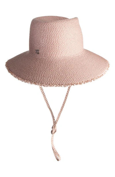 Shop Eric Javits Suncoast Ii Woven Straw Hat In Blush