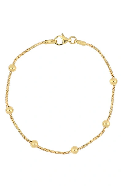 Shop Bony Levy 14k Gold Ball Station Chain Bracelet In 14k Yellow Gold