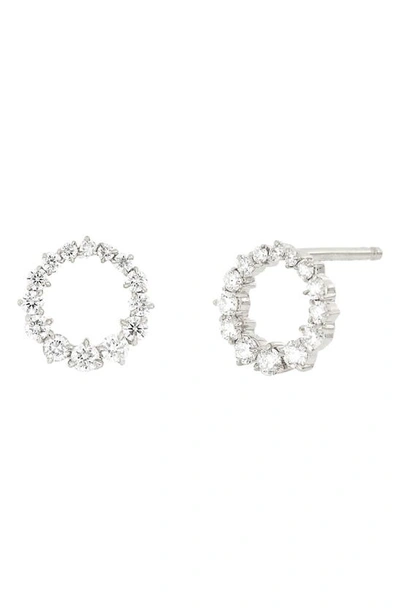 Shop Bony Levy Liora Diamond Frontal Stud Earrings In 18k White Gold
