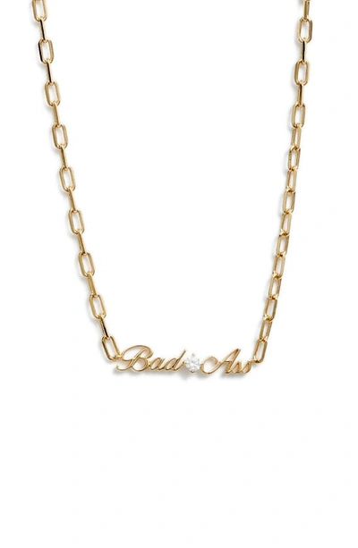 Shop Ajoa Slaybelles Bad Ass Necklace In Gold
