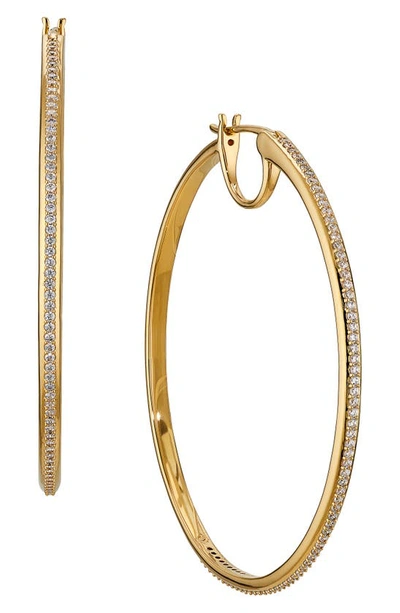 Shop Ajoa Wythe Pavé Hoop Earrings In Gold