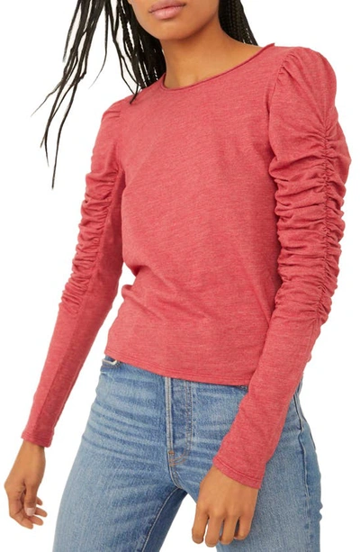 FREE PEOPLE NATASHA RUFFLE SLEEVE TOP OB1335208