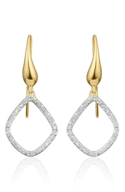 Shop Monica Vinader Riva Kite Diamond Drop Earrings In Gold