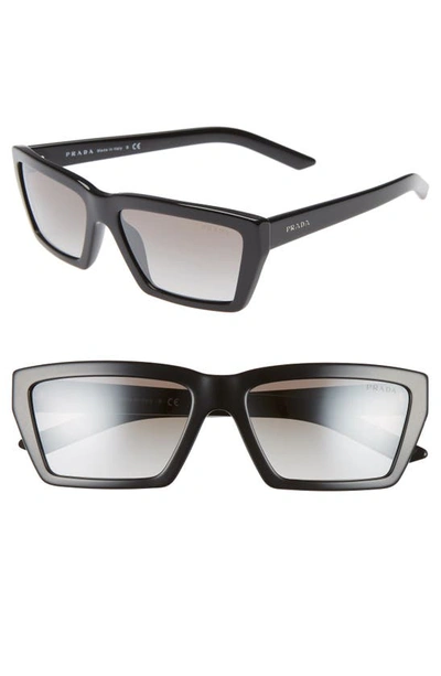 Shop Prada Millennial 57mm Rectangle Sunglasses