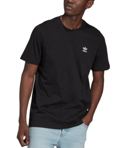 Persoon belast met sportgame Snelkoppelingen Onbevreesd Adidas Originals Adicolor Essentials Logo-embroidered Cotton-jersey T-shirt  In Black/white | ModeSens