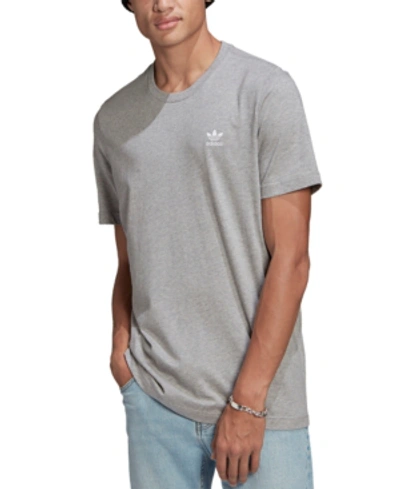 Shop Adidas Originals Adidas Men's Originals Essential Trefoil T-shirt In Medium Grey Heather