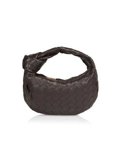 Shop Bottega Veneta Mini Jodie Leather Hobo Bag In Oak