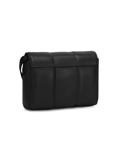 Shop Demellier Mini Alexandria Leather Shoulder Bag In Deep Taupe