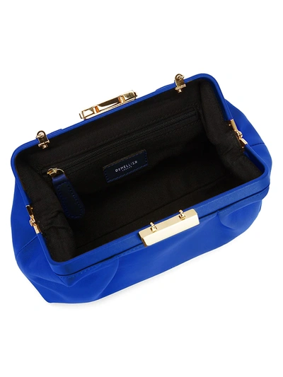 Shop Demellier Women's Mini Florence Leather Pouch Clutch In Electric Blue