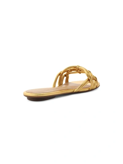 Shop Schutz Soffy Braided Slide Sandals In Gold