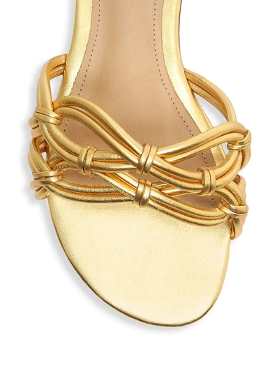 Shop Schutz Soffy Braided Slide Sandals In Gold