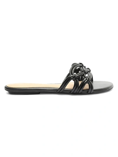 Shop Schutz Soffy Braided Slide Sandals In Black