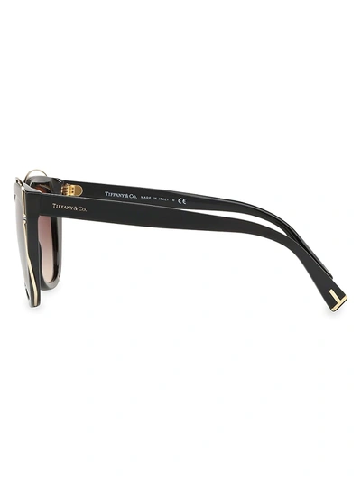 Shop Tiffany & Co Women's 54mm Cat Eye Sunglasses In Black