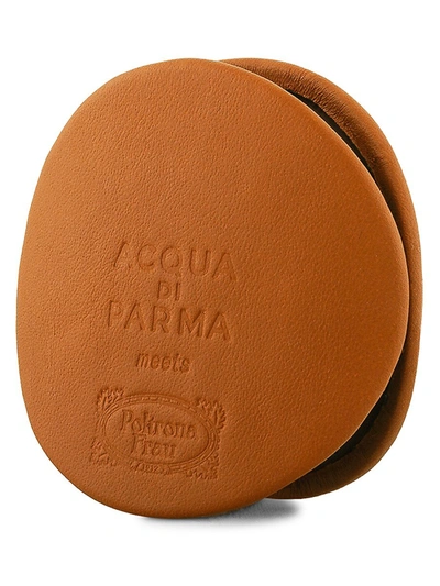 Shop Acqua Di Parma Leather Car Diffuser Case In Dark Grey