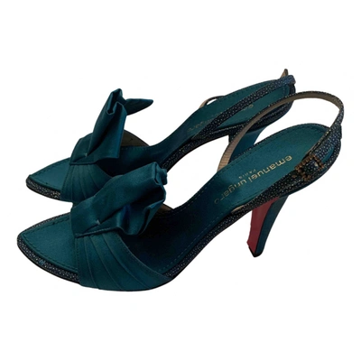 Pre-owned Emanuel Ungaro Cloth Sandals In Turquoise