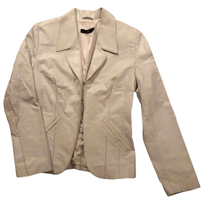 Pre-owned Dna Leather Blazer In White