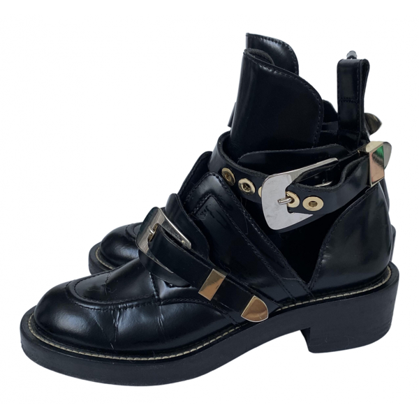 Pre-owned Balenciaga Ceinture Leather Buckled Boots In Black | ModeSens